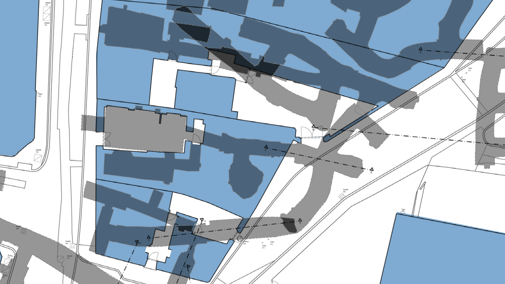2D Lageplan von Kellerröhren